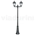 219 cm tall street lamp in Anthracite Glass and Aluminum Made in Italy - Scintilla Viadurini