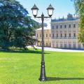 219 cm tall street lamp in Anthracite Glass and Aluminum Made in Italy - Scintilla