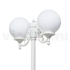 230 cm high street lamp in white acrylic and aluminum made in Italy - Trovabianco Viadurini