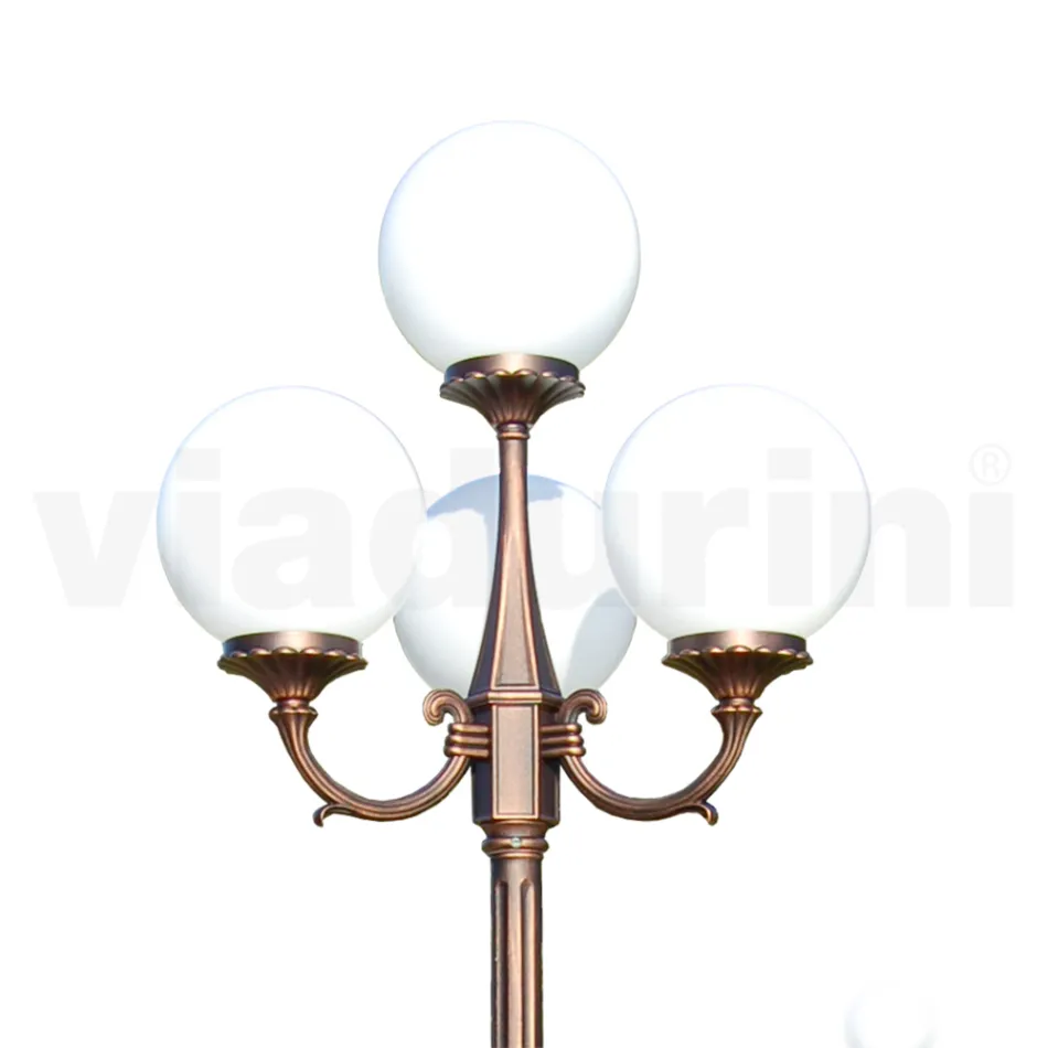 270 cm high street lamp in black acrylic and aluminum Made in Italy - Trovanero Viadurini