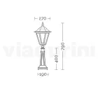 79 cm tall garden lamp in glass and 5 aluminum finishes - Pinako Viadurini