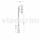 Anika classic aluminum garden lamp made in Italy Viadurini