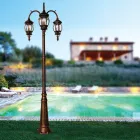 Outdoor Lamp 3 Lights in Aluminum Vintage Style Made in Italy - Leona Viadurini