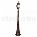 Outdoor one-light lamppost made with aluminum, made in Italy, Anika