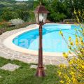 Outdoor low lamppost made with aluminum, produced in Italy, Aquilina