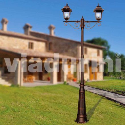 Classic outdoor aluminum street lamp made in Italy, Aquilina Viadurini
