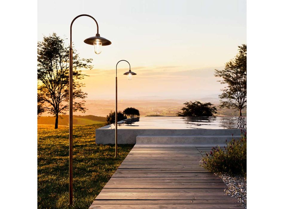 Outdoor Lamp with Brass Frame Made in Italy - Snail Viadurini
