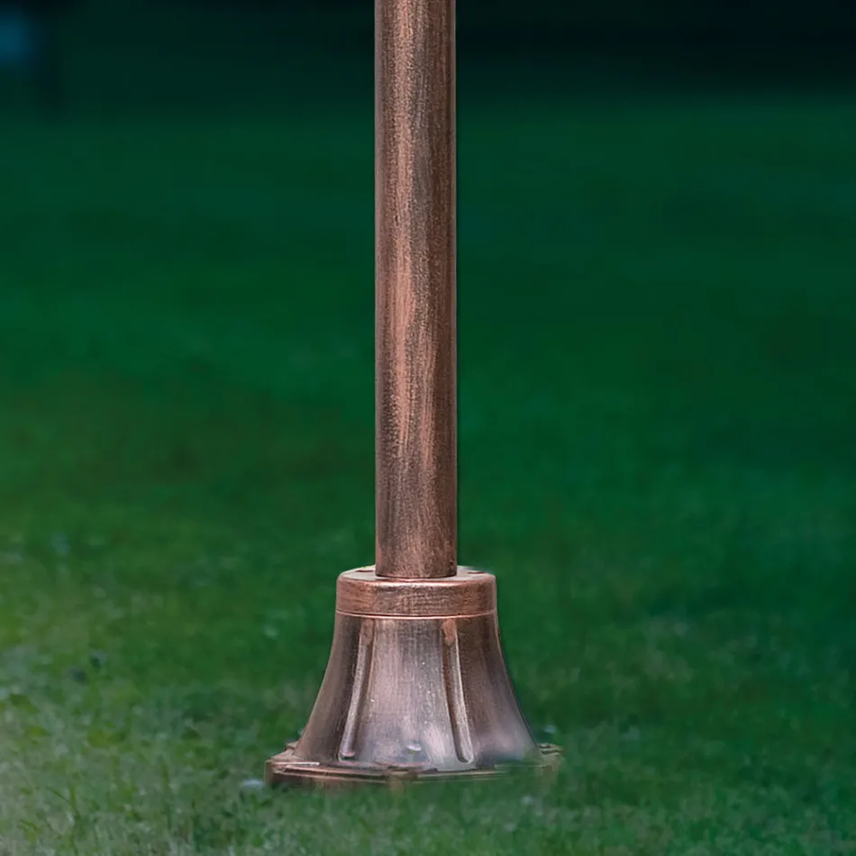 Outdoor Lamppost in Classic Hand Painted Decorated Aluminum - Genoa Viadurini