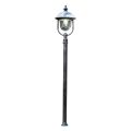 Outdoor Lamppost in Hand Painted Aluminum with Flowers Decoration - Bari