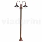 Outdoor lamp post in die-cast aluminum made in Italy, Anusca Viadurini