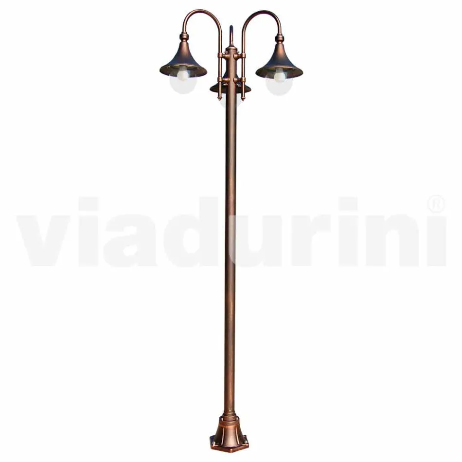 Outdoor lamp post in die-cast aluminum made in Italy, Anusca Viadurini