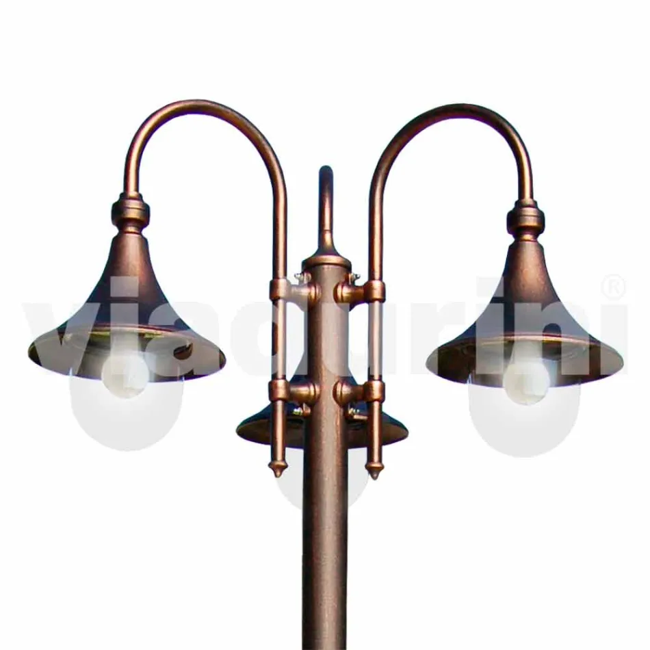 Outdoor lamp post in die-cast aluminum made in Italy, Anusca Viadurini