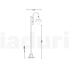 Vintage Style Outdoor Lamp in Aluminum Made in Italy - Cassandra Viadurini