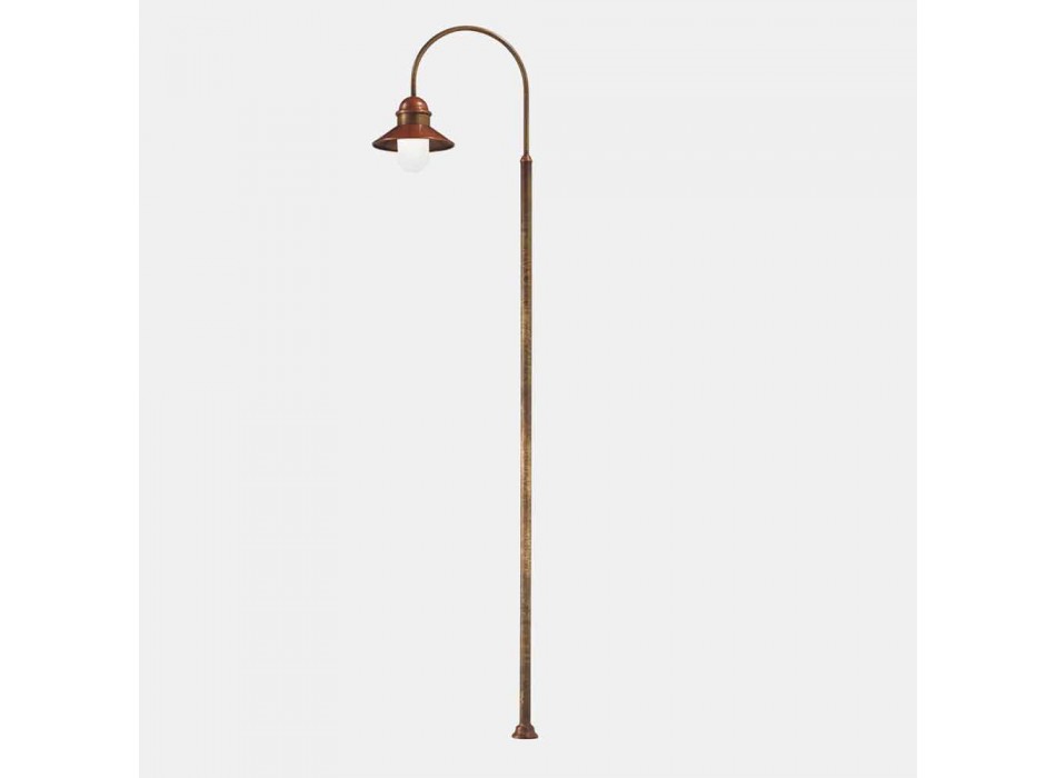 Garden Lamp Post with High or Low Arch in Brass and Copper - Edge by Il Fanale Viadurini