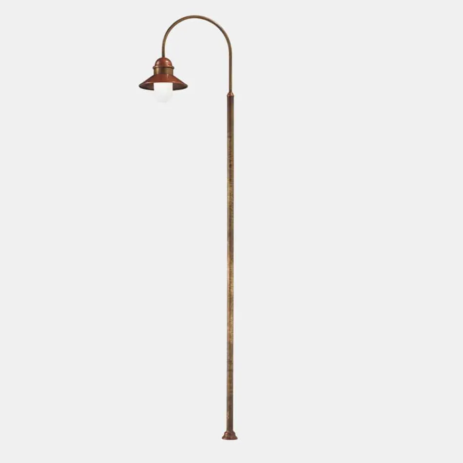 Garden Lamp Post with High or Low Arch in Brass and Copper - Edge by Il Fanale Viadurini