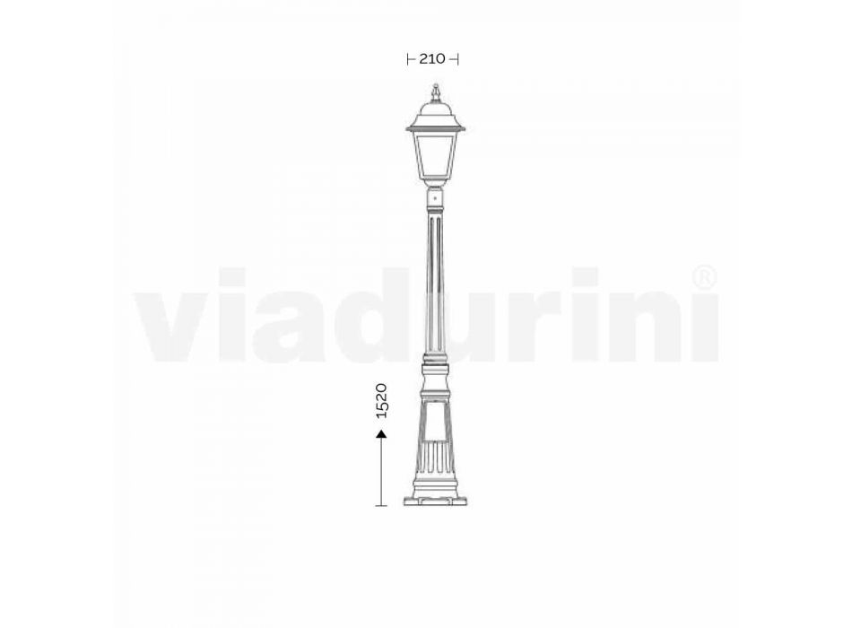 Garden lamp in die-cast aluminum made in Italy, Aquilina Viadurini