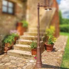 Vintage Garden Lamp in Aluminum and Brass Made in Italy - Adela Viadurini