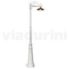 Vintage Garden Lamp in Aluminum and Brass Made in Italy - Adela Viadurini
