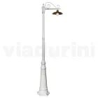 Vintage Garden Lamp in Aluminum and Brass Made in Italy - Adela Viadurini