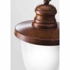 Outdoor Lamppost with 2 Lights in White Glass, Copper and Brass - Venice by Il Fanale Viadurini