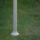 Outdoor Street Lamp White Aluminum and Hand Painted Flowers Decor - Imperia Viadurini