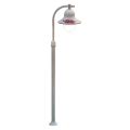 Outdoor White Aluminum Lamppost and Hand Painted Flowers Decor - Imperia