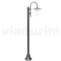 Vintage Style Outdoor Lamp in Anthracite Aluminum Made in Italy - Belen