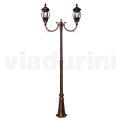 Garden Lamp 2 Lights in Aluminum Vintage Style Made in Italy - Leona