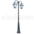 Garden Lamp with 2 Lights in Aluminum and Glass Made in Italy - Vivian