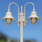 Garden Lamp with 3 Lights in Aluminum Made in Italy - Cassandra Viadurini