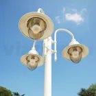 Garden Lamp with 3 Lights in Aluminum Made in Italy - Cassandra Viadurini