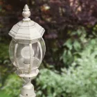 Vintage Style Garden Lamp in White Aluminum Made in Italy - Dodo Viadurini