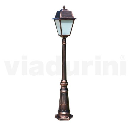 Vintage Style Garden Lamp in Aluminum and Glass Made in Italy - Doroty Viadurini