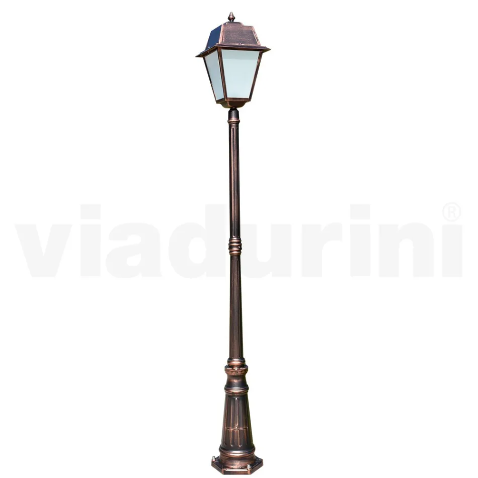 Vintage Style Garden Lamp in Aluminum and Glass Made in Italy - Doroty Viadurini