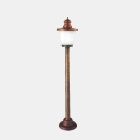 Lamppost Vintage Outdoor Post in Brass and White Glass - Venezia by Il Fanale Viadurini