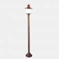 Lamppost Vintage Outdoor Post in Brass and White Glass - Venezia by Il Fanale