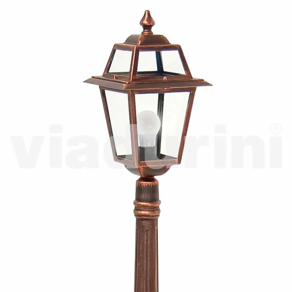 Outdoor lamp post in die-cast aluminum made in Italy, Kristel Viadurini