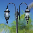 Lamppost Vintage Style 2 Lights in Anthracite Aluminum Made in Italy - Empire Viadurini