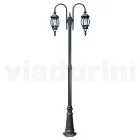 Lamppost Vintage Style 2 Lights in Anthracite Aluminum Made in Italy - Empire Viadurini