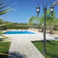 Lamppost Vintage Style 2 Lights in Anthracite Aluminum Made in Italy - Empire