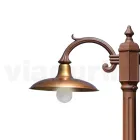 Vintage Style Street Lamp 2 Lights in Aluminum and Brass Made in Italy - Adela Viadurini