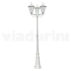 Vintage Style Street Lamp 3 Lights in Aluminum and Glass Made in Italy - Terella Viadurini