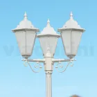 Vintage Style Street Lamp 3 Lights in Aluminum and Glass Made in Italy - Terella Viadurini