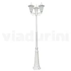 Vintage Style Street Lamp 3 Lights in Aluminum and Glass Made in Italy - Terella Viadurini