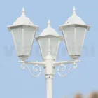 Vintage Style Street Lamp 3 Lights in Aluminum and Glass Made in Italy - Terella Viadurini