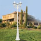 Vintage Style Street Lamp 3 Lights in Aluminum and Glass Made in Italy - Terella Viadurini