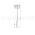 Vintage Style Street Lamp 3 Lights in Aluminum and Glass Made in Italy - Terella Viadurini