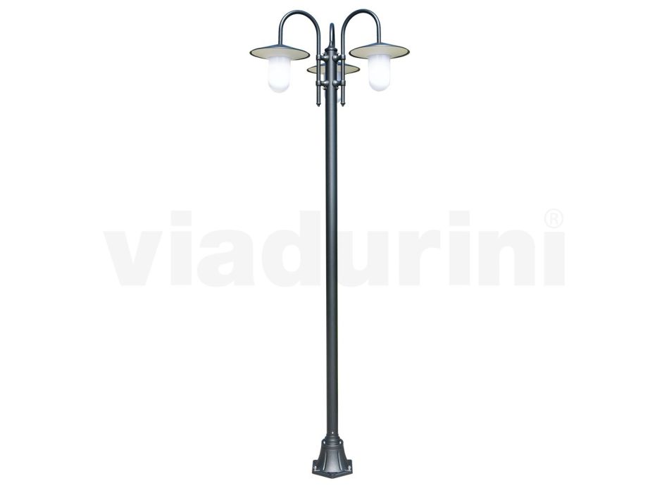 Vintage Style Street Lamp with 3 Lights in Aluminum Made in Italy - Belen Viadurini