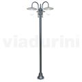 Vintage Style Street Lamp with 3 Lights in Aluminum Made in Italy - Belen