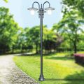 Vintage Style Street Lamp with 3 Lights in Aluminum Made in Italy - Belen